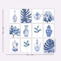Wallity Set de 12 Cuadros Decorativos MDF Multicolor